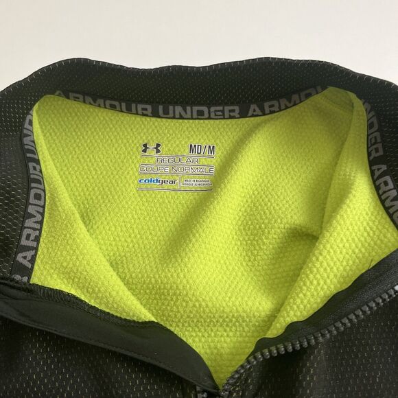 Under Armour Cold Gear 1/4 Zip Pullover Fitted‎ 1232672 Mens Size M Black - Picture 3 of 8